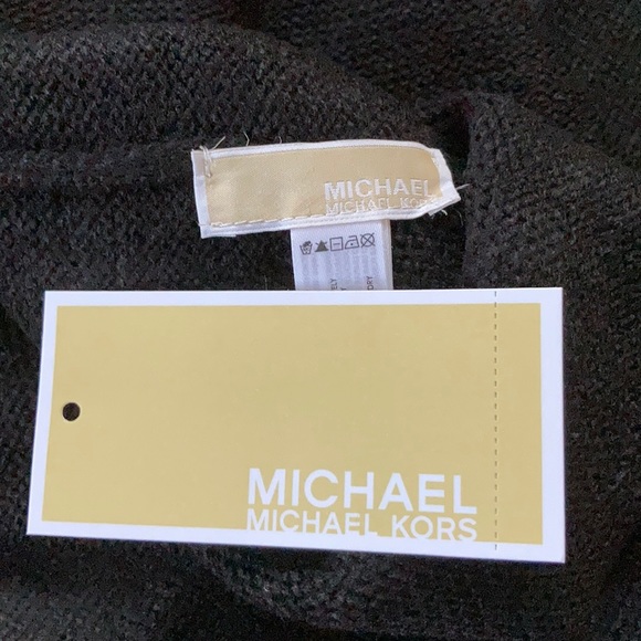 Michael Kors Black Knit/Silver Studs Logo Beanie - Picture 8 of 8